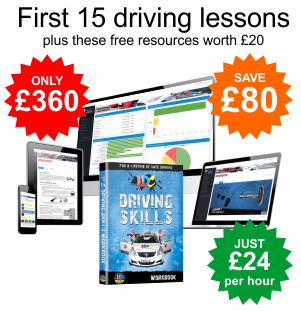 Offer 15 driving lessons for £350 plus free theory and workbook