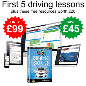 Offer 5 driving lessons for £99 plus free theory and workbook